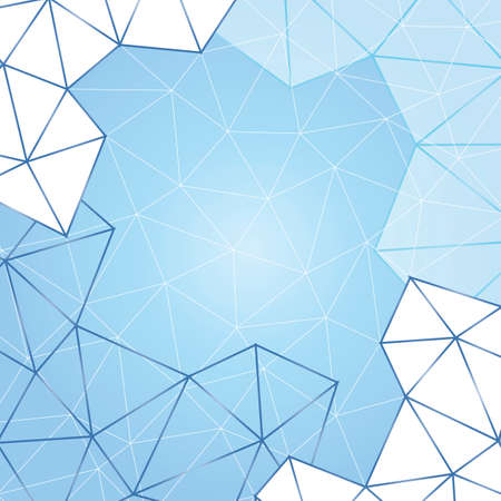 Fashionable geometric pattern of triangles in blue tones.のイラスト素材