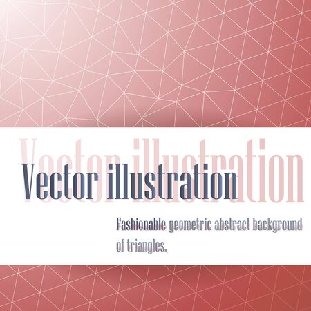 Fashionable geometric abstract background of triangles in red tones.のイラスト素材