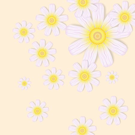 Delicate compositions of colors. Background for postcard or flyer. Illustration on a light beige backgroundのイラスト素材