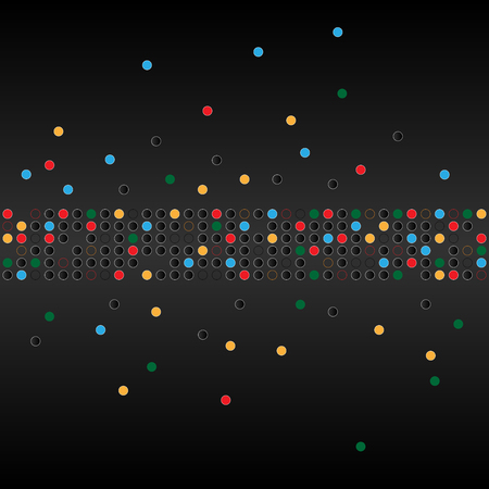 WebMulticolored confetti on a dark background. The path of confetti.の写真素材