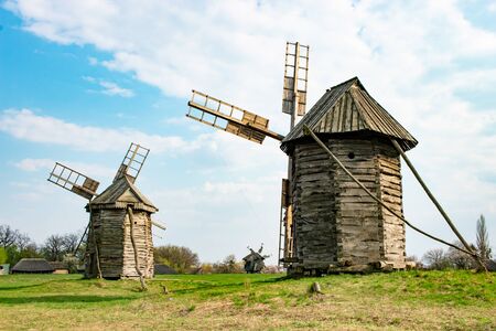 KIEV, UKRAINE - APRIL 21, 2019. National Museum of Folk Architecture and Life of Ukraineのeditorial素材