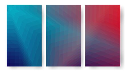 Set of backgrounds for the flyer. Gradient Background. Polygons and rhombusesのイラスト素材