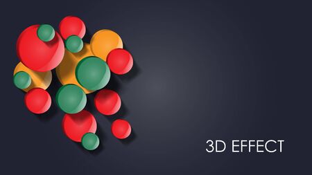 Abstract design. Banner with colorful circles. Multi-colored pills.のイラスト素材