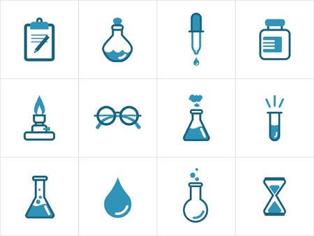 Science icon set for your products and projects, easy to edit, resize and colorize.のイラスト素材