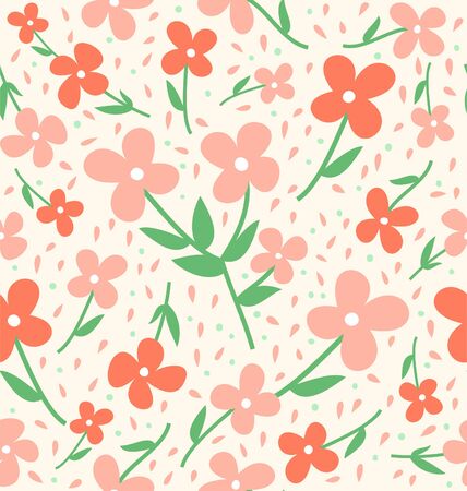 Seamless pattern with flowersのイラスト素材