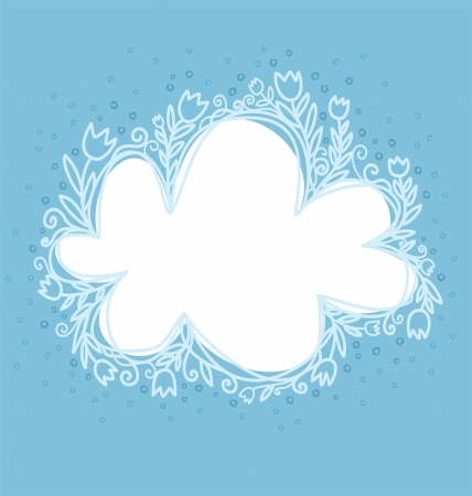 Floral decoration frameのイラスト素材