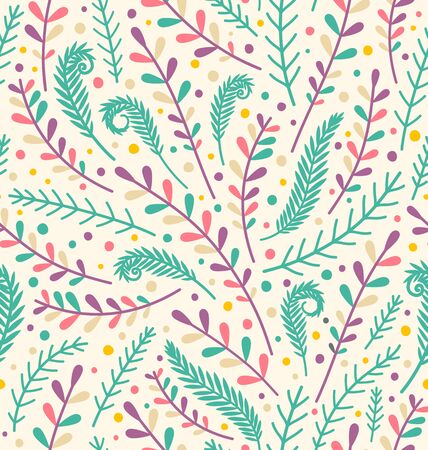 Floral holiday seamless patternのイラスト素材