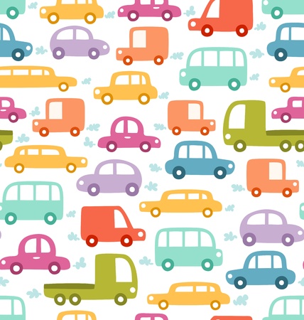 Cartoon cars seamless patternのイラスト素材