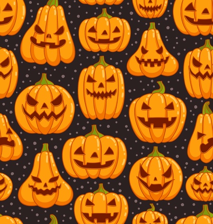 Halloween pumpkins patternのイラスト素材