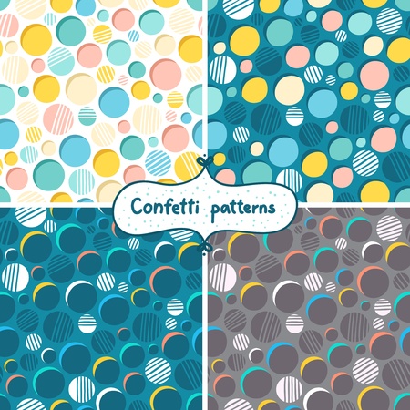 Abstract confetti seamless patternsのイラスト素材
