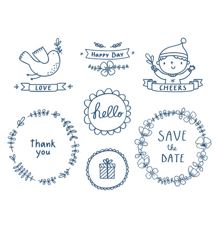 Decorative graphic setのイラスト素材