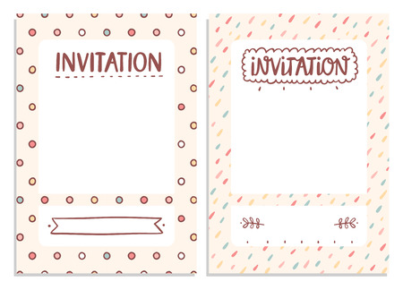 Ilustración de Cute invitation templates for festive events - Imagen libre de derechos