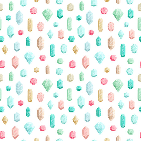 Colorful jewels vector seamless patternのイラスト素材