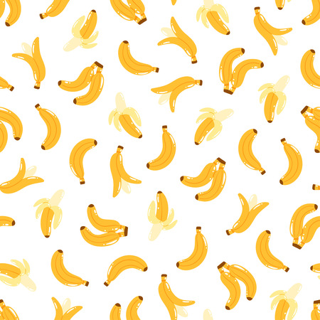 Banana print seamless pattern backgroundのイラスト素材
