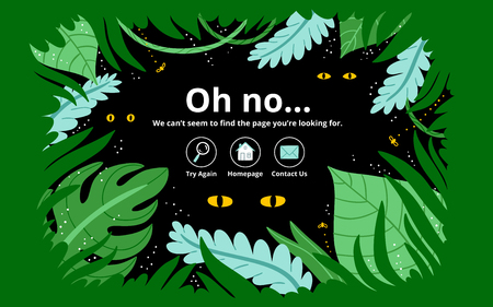 Jungle 404 error page, vector templateのイラスト素材