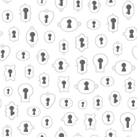 Different keyholes seamless patternのイラスト素材