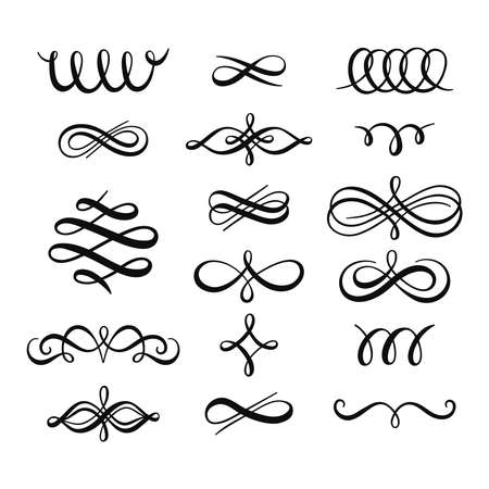 Decorative calligraphic elements vector collectionのイラスト素材