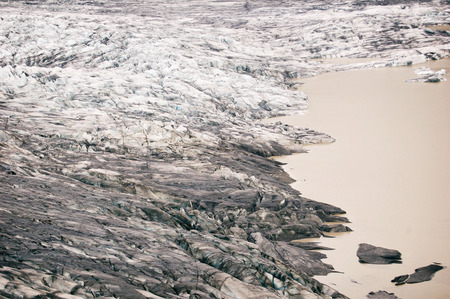 Svinafellsjokull glacier closeup pieceの写真素材