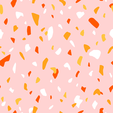 Terrazzo texture pink seamless patternの写真素材