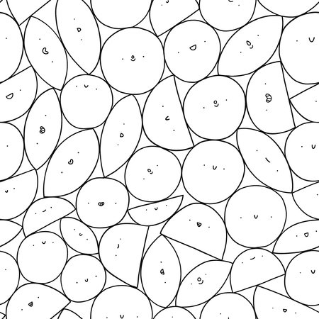 Fun shaped characters seamless patternのイラスト素材
