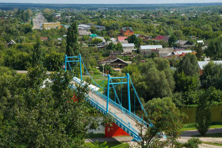 Tambov. Tambov region. Russia. View of the city from the cockpit of the Ferris wheelの写真素材