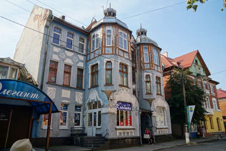 An old German house in the city Zelenogradskの写真素材