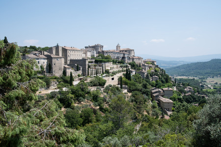 View of Gordes, in Luberon, Provence, France, set of a movieの写真素材