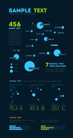 Futuristic infographic. Information aesthetic design. Complex data threads graphic visualization. Abstract data graphのイラスト素材