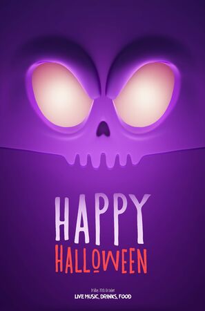 Halloween Party Design template, with scary monster and place for textのイラスト素材