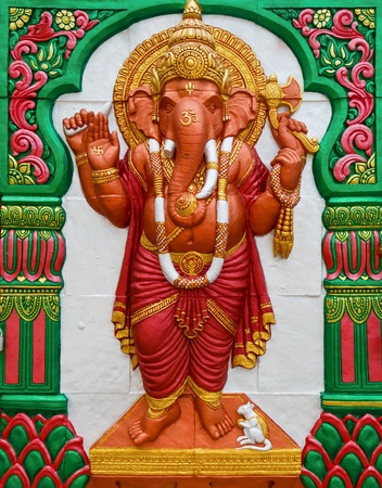 God elephent in hindo templeの写真素材
