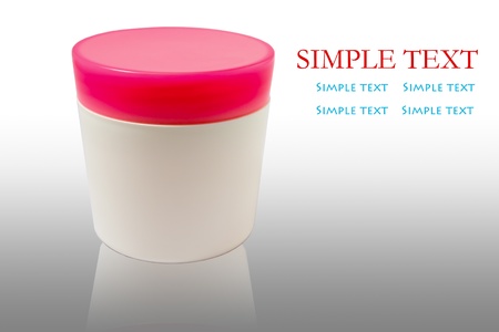 Blank Can with any cream isolated on the white background with clipping pathの写真素材