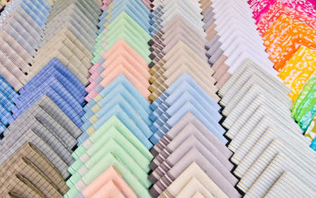 Handkerchief in row on sellの写真素材