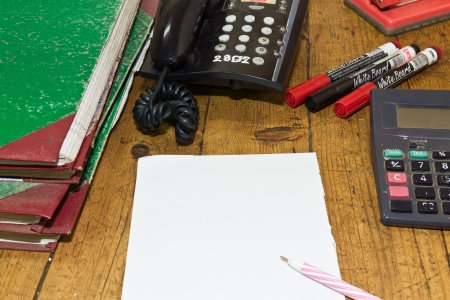 Desk, the old and dirty, chaoticの写真素材