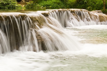Jedsaownoi waterfall in naturepark saraburi,Thailandの写真素材