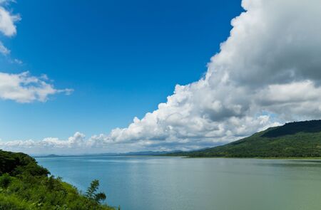 Views of the lake Lumtakhong in Thailandの写真素材
