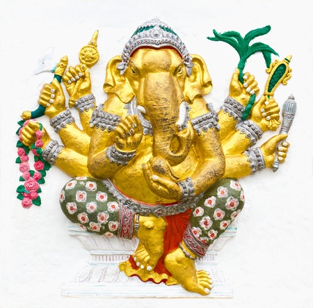 Hindu ganesha God Named Maha Ganapati at temple in thailandの写真素材