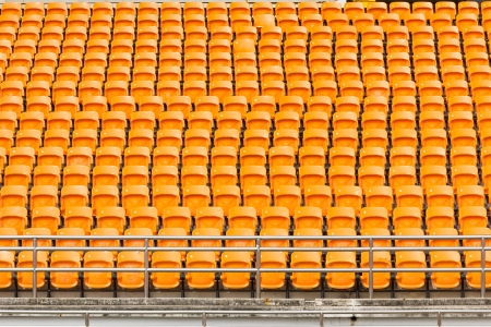 Rows of empty seat in stedium at National stedium Thailand の写真素材