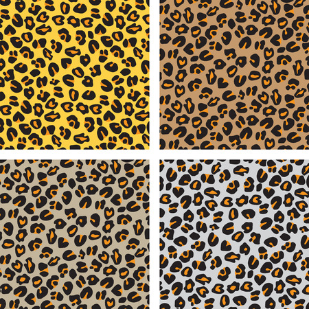 Leopard skin pattern texture closeup background.Vector illustrationのイラスト素材