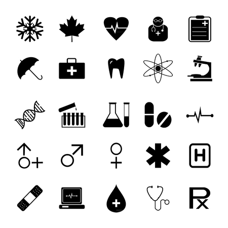 Medical and science international service signs icon set.Vector illustration,のイラスト素材