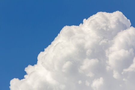 White clouds in blue sky before rain