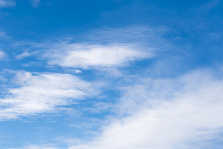 Close up blue sky with white cloudの写真素材