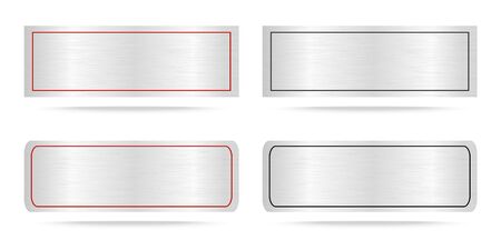 Vector Metal name plate or Metallic labels .Vector illustrationのイラスト素材