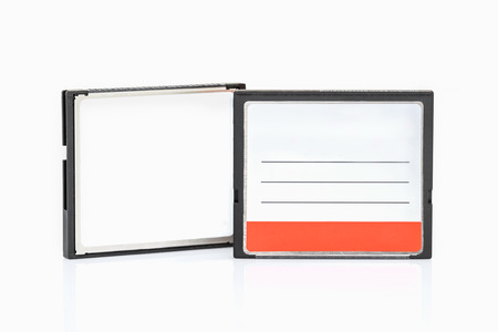 Compact Flash memory cards (CF card) isolate on white backgroundの写真素材