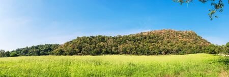 Panorama landscape view of mountain agent blue sky in countryside Thailandの写真素材