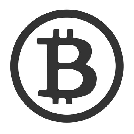 Bitcoin icon symbol sign isolate on white backgroundのイラスト素材
