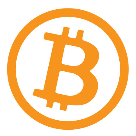Bitcoin icon symbol sign isolate on white backgroundのイラスト素材