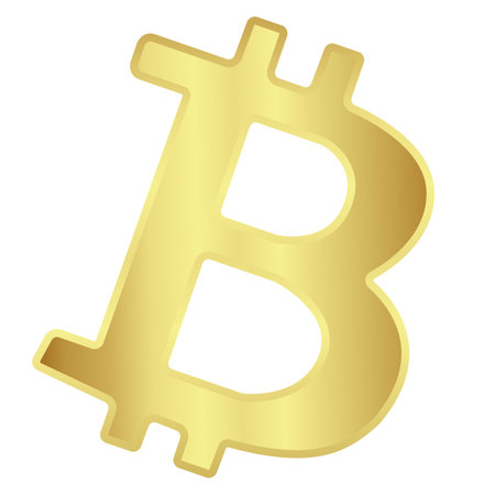 Bitcoin icon symbol sign isolate on white backgroundのイラスト素材