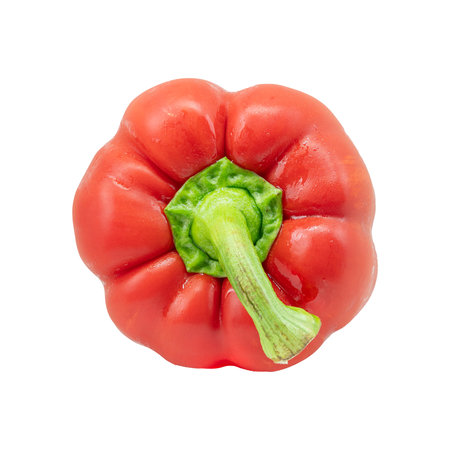 Bell pepper,Capcicum,Sweet peeper,isolated on white backgroundの写真素材