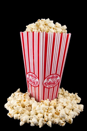 Picture of a popcorn holder with two cornersの写真素材