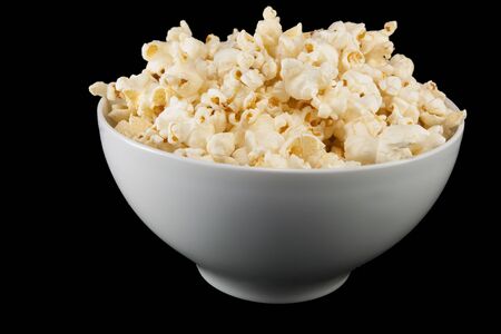 Picture of some popcorn in a white bowlの写真素材